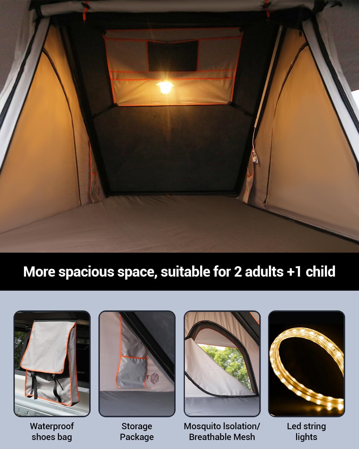 Amazon.com: TOPBEE Rooftop Tent, Rooftop Tent Hard Shell : Automotive